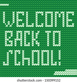 Knitting background Welcome back to school