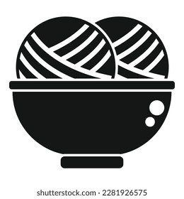 Knitting ball icon simple vector. Wool knit. Scarf yarn