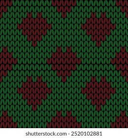 Knitting with beautiful patterns is used in winter clothes.