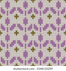 Knitting with beautiful patterns is used in winter clothes.
