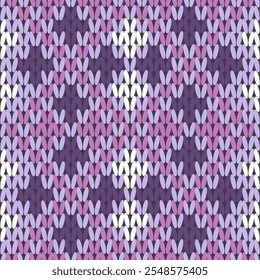 Knitting with beautiful patterns is used in winter clothes.