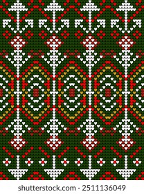 Knitting Christmas fabric patterns sweater 