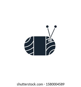 Knitting creative icon. From Handmade icons collection. Isolated Knitting sign on white background