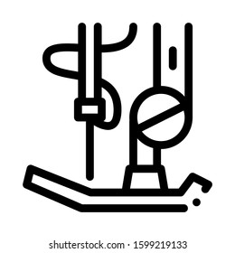 Knitting Detail Icon Vector. Outline Knitting Detail Sign. Isolated Contour Symbol Illustration