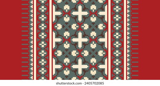 Estilos de patrón de bordado de punto. Arte de píxeles de crochet. Si quiere píxeles de arte en su crochet, diseñe alfombras de tela de tela de impresión, folk, moda, saree,
