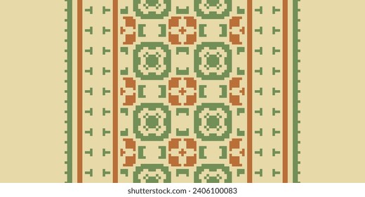 Knitting Embroidery Pattern Styles. Crochet pixel art. If you want to pixel art in your crochet, design for print fabric cloth carpet, folk, fashion, saree,