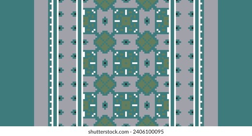 Knitting Embroidery Pattern Styles. Crochet pixel art. If you want to pixel art in your crochet, design for print fabric cloth carpet, folk, fashion, saree,