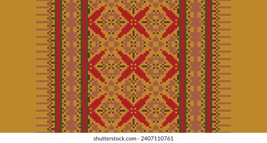 Knitting Embroidery Pattern Styles. Crochet pixel art. If you want to pixel art in your crochet, design for print fabric cloth carpet, folk, fashion, saree,