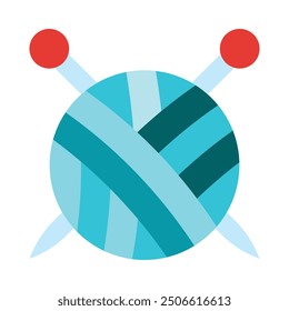 Knitting Flat Icon Design For Personal nad Commercial Use