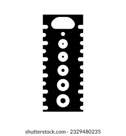 knitting gauge knitting wool glyph icon vector. knitting gauge knitting wool sign. isolated symbol illustration