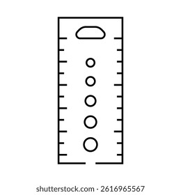 knitting gauge knitting wool line icon vector. knitting gauge knitting wool sign. isolated contour symbol black illustration