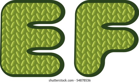 knitting green alphabet