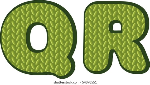 knitting green alphabet