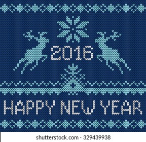 Knitting greeting card
