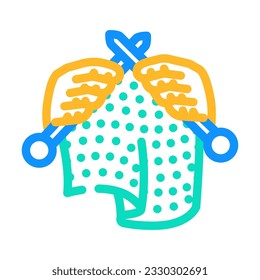 knitting hands knitting wool color icon vector. knitting hands knitting wool sign. isolated symbol illustration