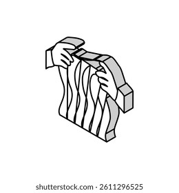 knitting hands knitting wool isometric icon vector. knitting hands knitting wool sign. isolated symbol illustration