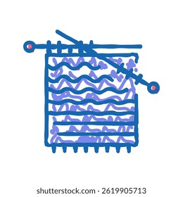 knitting hobby doodle icon sketch vector. knitting hobby sign. isolated symbol illustration