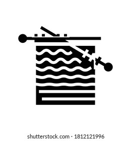 knitting hobby glyph icon vector. knitting hobby sign. isolated contour symbol black illustration