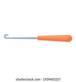 Knitting hook icon. Cartoon of Knitting hook vector icon for web design isolated on white background