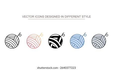 Knitting icon design with white background stock illustration