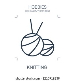 knitting icon. high quality line knitting icon on white background. from hobbies collection flat trendy vector knitting symbol. use for web and mobile