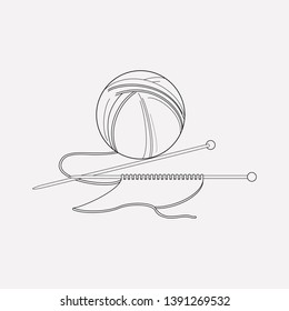 Knitting icon line element. Vector illustration of knitting icon line isolated on clean background for your web mobile app logo design.