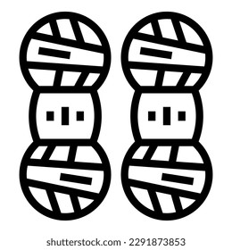 Knitting icon outline vector. Art craft. Sewing class