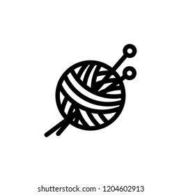 Knitting Shop Line Logo Yarn Store Stock Vector (Royalty Free) 567919612