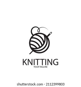 knitting icon vector illustration template design
