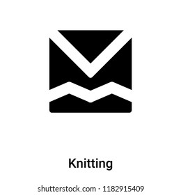 Knitting icon vector isolated on white background, logo concept of Knitting sign on transparent background, filled black symbol