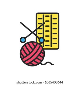 knitting icon vector. knitting sign on white background. knitting icon for web and app