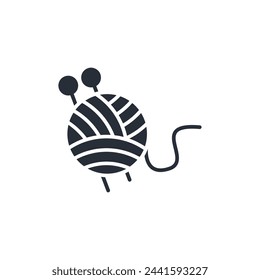 Knitting icon. vector.Editable stroke.linear style sign for use web design,logo.Symbol illustration.