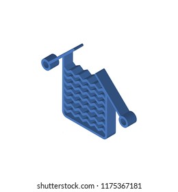 Knitting isometric left top view 3D icon