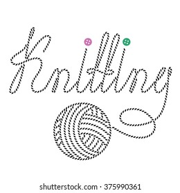 Knitting label vector 