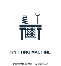 Knitting Machine icon. Simple illustration from sewing equipment collection. Creative Knitting Machine icon for web design, templates, infographics and more