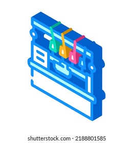 knitting machine isometric icon vector. knitting machine sign. isolated symbol illustration