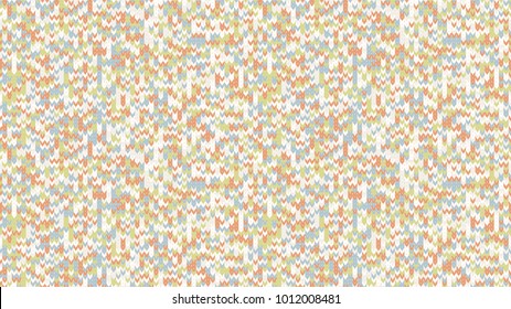 Knitting Melange Texture. Winter Sweater Holiday Design. Knit Background with Empty Space for Text. Vector Knitting Camouflage Pattern