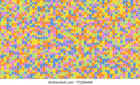 Knitting Melange Texture. Winter Sweater Holiday Design. Knit Background with Empty Space for Text. Vector Knitting Camouflage Pattern