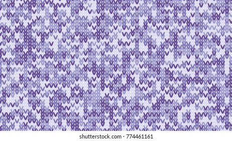 Knitting Melange Texture. Winter Sweater Holiday Design. Knit Background with Empty Space for Text. Vector Knitting Camouflage Pattern