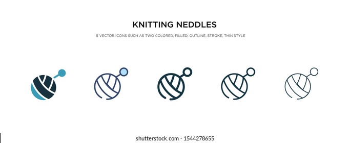 knitting neddles icon in different style vector illustration. two colored and black knitting neddles vector icons designed in filled, outline, line and stroke style can be used for web, mobile, ui