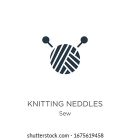 Knitting neddles icon vector. Trendy flat knitting neddles icon from sew collection isolated on white background. Vector illustration can be used for web and mobile graphic design, logo, eps10