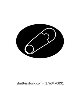 Knitting needle icon with a white background. Vector