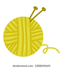 Knitting Needle Pins Wool Clew Balls Doodle Drawing