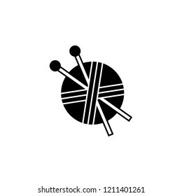 Knitting needles icon. Element of tailor, clothier. Premium quality graphic design icon. Signs and symbols collection icon for websites, web design, mobile app on white background