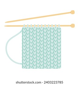 Knitting needles and knitted fabric