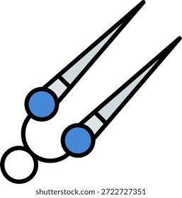 Agujas de tejer Nuevo Vector de diseño de iconos creativos