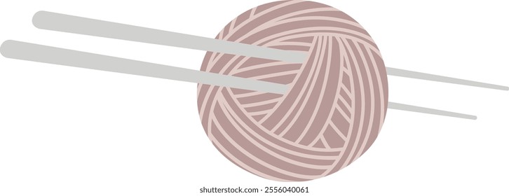 Knitting needles poised above a vibrant ball of yarn, ready for crafting a cozy, handmade creation, embodying the timeless art of knitting and the joy of leisure activities