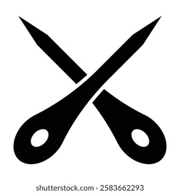 Knitting Needles Vector Glyph Icon Vector Design