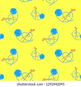 Knitting needles vector wool knitwear. seamless pattern background - Powered by Shutterstock - Get 15% off with code: PIKWIZARD15