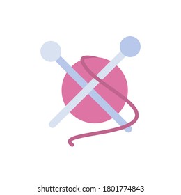 Knitting old people icon. Simple color vector elements of nursing home icons for ui and ux, website or mobile application